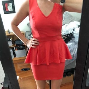 Coral cotton dress